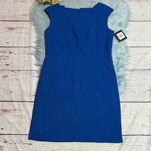 NWT Ellen Tracy Cobalt Blue Sheath Dress sz 8